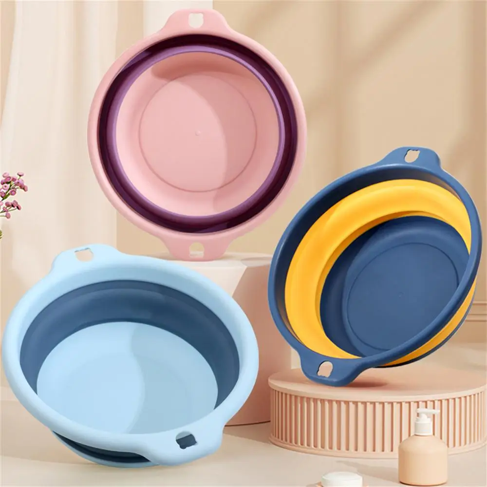 Foldable Silicone Washbasin Portable Washbasin Bathroom Hanging Folding Basin Bathroom Kitchen Accessories Cleaning Tool folding wash basin,collapsible wash basin,foldable wash basin