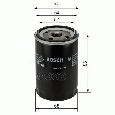 0 451 103 372_фильтр масляный!\ Mitsubishi Colt 1.1-1.5 04 Smart Forfour 1.3-1.5 Bosch арт. 0451103372 | Автомобили и