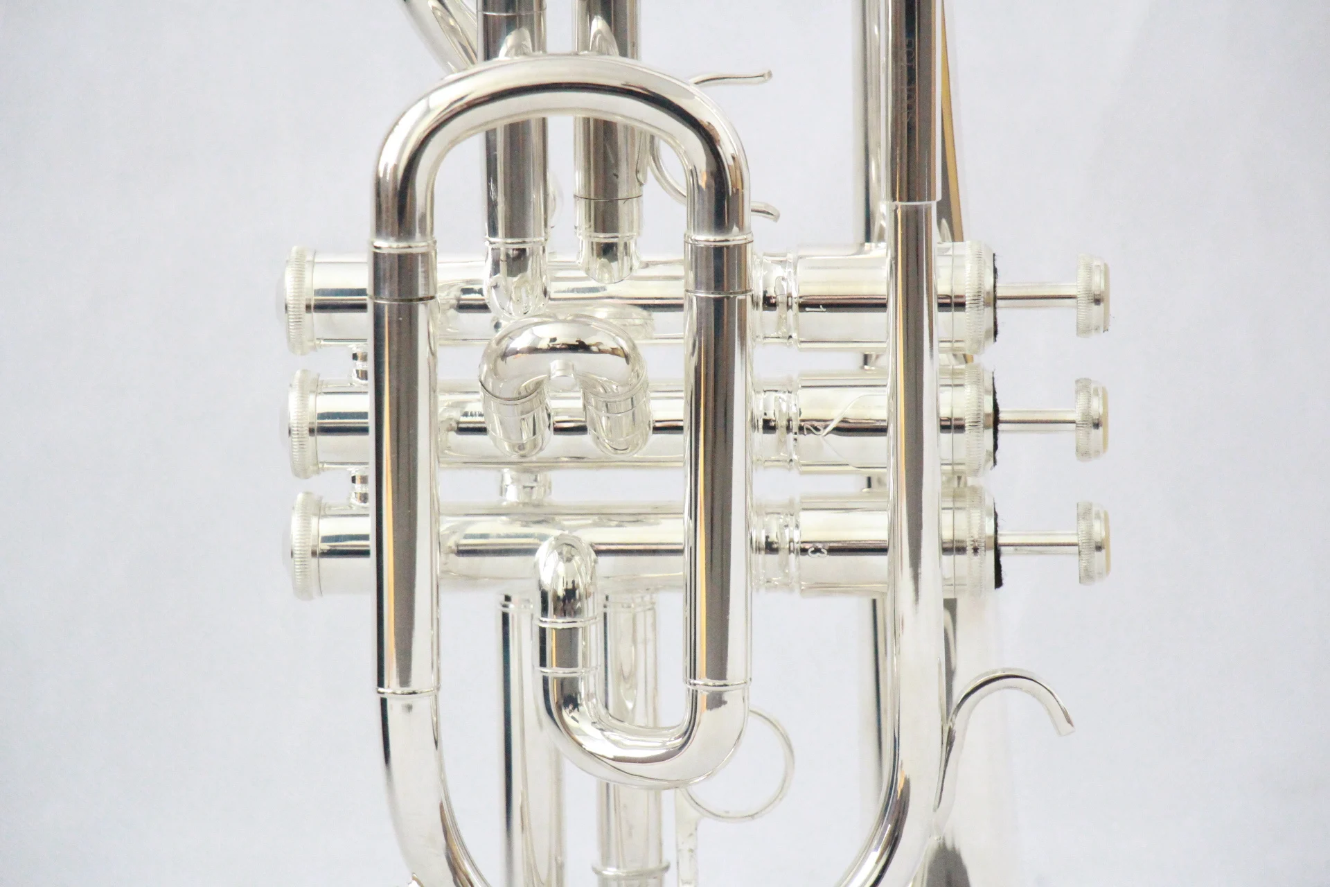 High end instrumentos de laton B flat cornet Silver Plated corneta