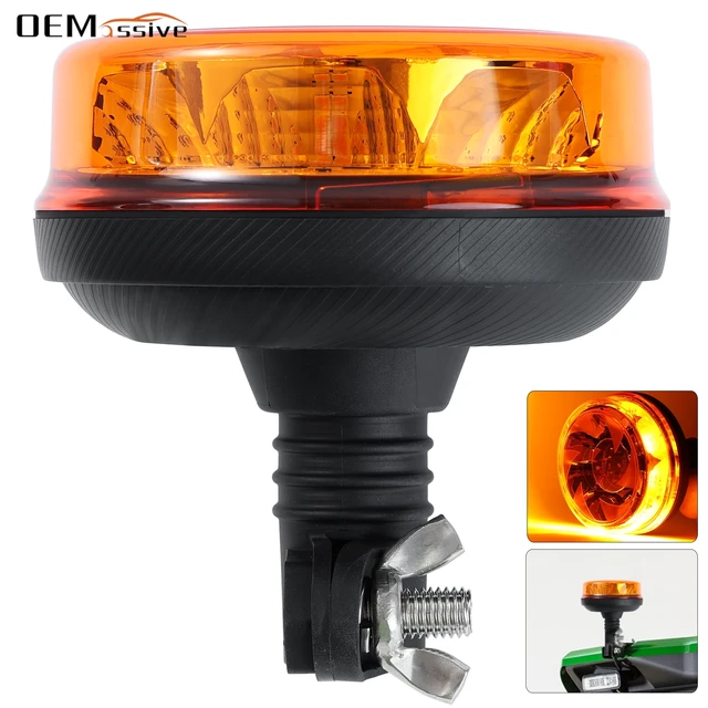 12/24V Car Emergency Strobe Light Set Vehicles Amber Warning Beacon Rotating Light Lamp Flashing Police Multipurpose LED Tractor