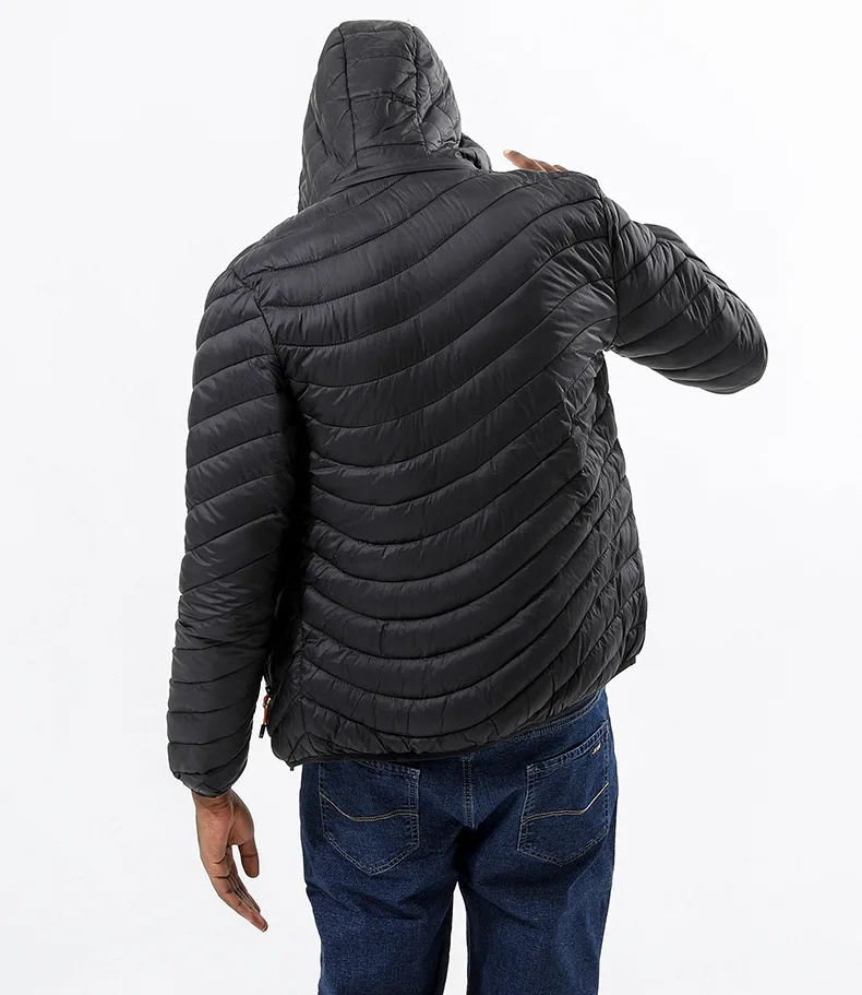 

2022 Winter wear fashion Big yards down jacket new lightweight cotton jacket men's warm cotton-padded jacket can be removed hat