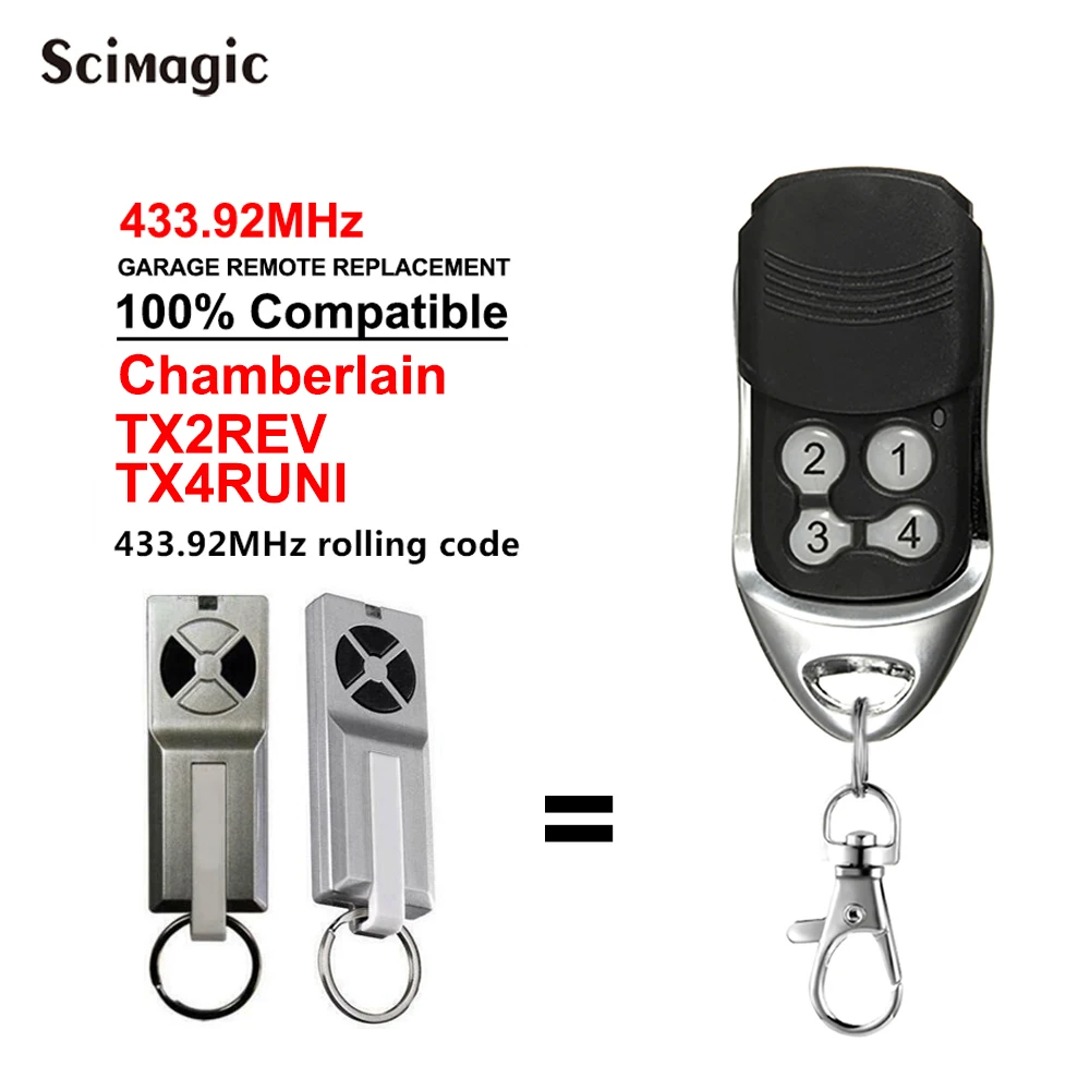 Programming Liftmaster Tx2rev Tx4rev 433mhz Remote Control Garage Door Chamberlain Liftmaster