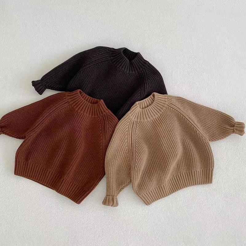 

Children Baby Loose Sweater Knitted Autum Winter Baby Boy Girl Clothes Round Neck Kid Toddler Girl Boy Pullover Baby Outerwear
