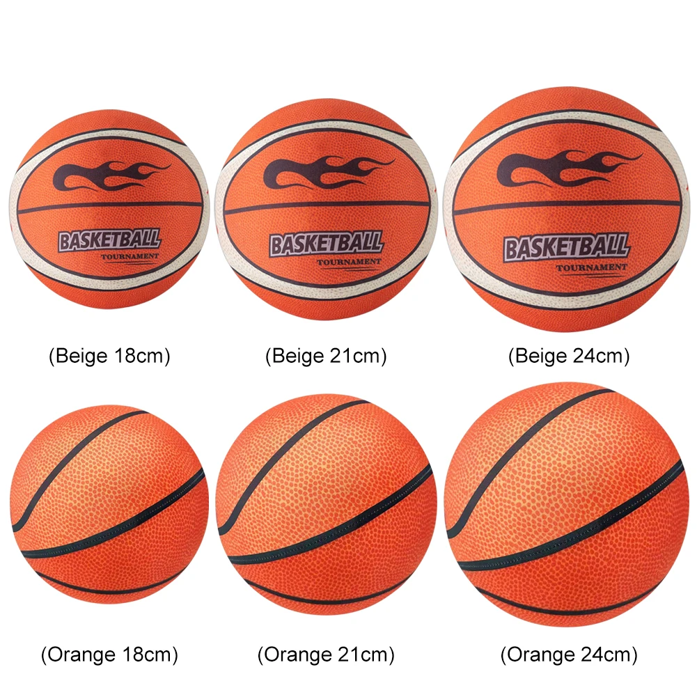 18/21/24cm Silent Basketball High-Resilience Air Bounce Basketball Size 3/5/7 No Noise Basketball for Various Indoor Activities 2