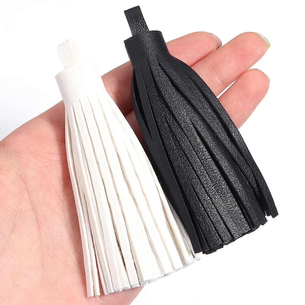 5Pcs/Lot Leather Fringe Tassel Beaded Fringe Trim For DIY Crafts Ornament Curtains Sewing Accessories Home Clothing Decoration