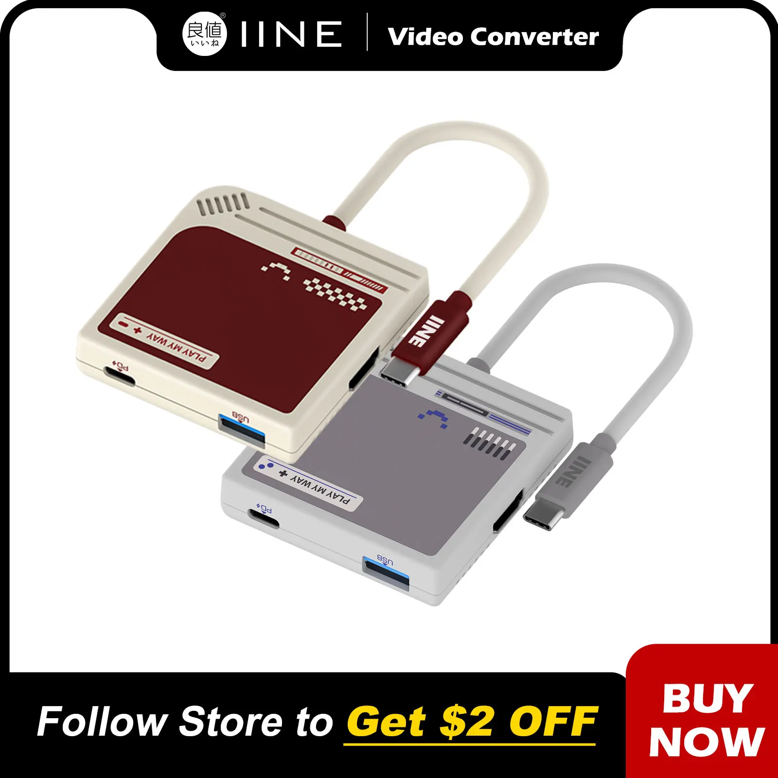 Convertitore Video Switch 3 In 1 Iine Supporto Interfaccia Usb 3.0 4K/30Hz Compatibile Con Switch/Steam Deck/Rog Ally