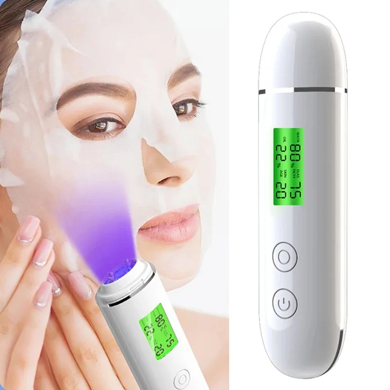 LCD Digital Skin Detector Pen Face Skin Tester Skin Smart Water Oil Fluorescent Content Facial Moisture Analyzer Skin Care Tools
