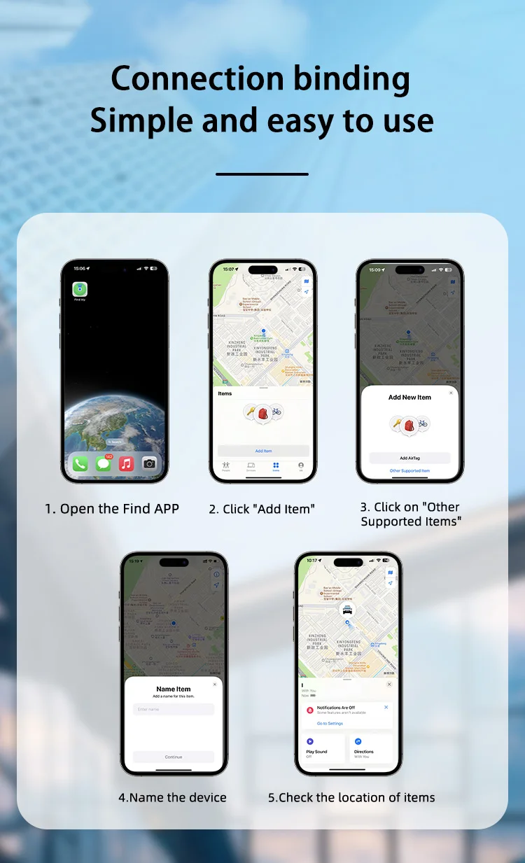 Anti-lose Tracker For Apple Airtag Replacemen via Find My Bluetooth GPS Tracker