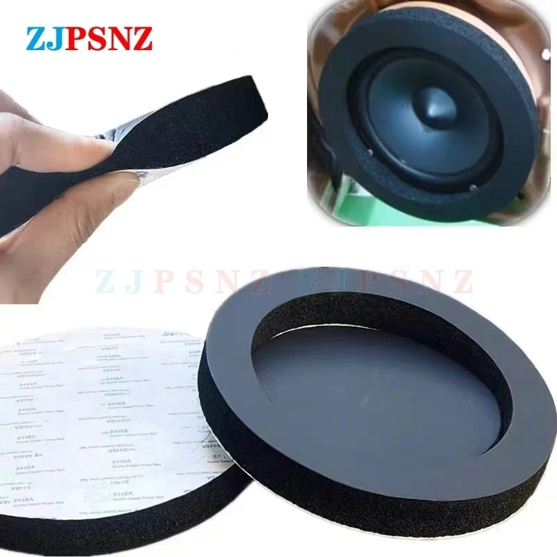 Car Speaker Ring 4/5/6.5 Inch Bass Door Trim Sound Insulation Cotton Audio Speaker Sound Self Adhesive Insulation Ring Universal