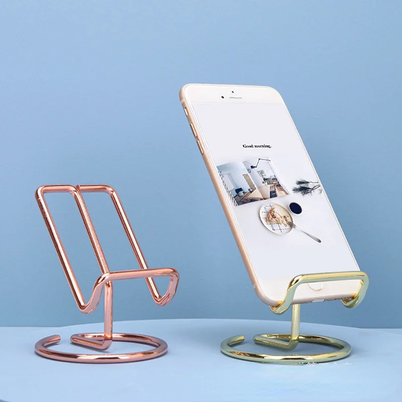 

Luxurious Metal Mobile Phone Holder Gold Rose Gold Black Stand for Universal Desk Decoration Mobile Phone Accessories