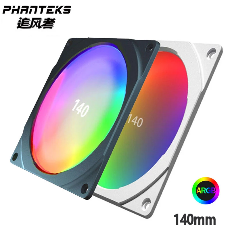

Phanteks 140 мм ARGB (5 В-3 контакта) Красочная Фотографическая фотография, кольцо (синхронное шасси, ARGB материнская плата, раздвижное управление)