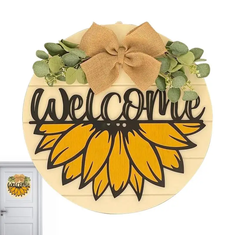 

Welcome Door Hanger Sunflower Sunflower Sign Outdoor Welcome Sign DecorationGarden Welcome Sign For Summer Front Door Banner