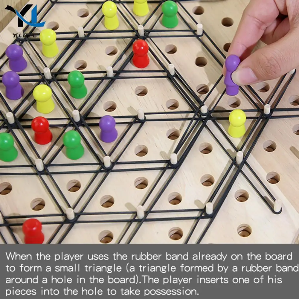 Chain Triangle Chess Game Territory Capture Family Game Chess Board Games Funny Chain Triangle Game for Kids and Adults 6