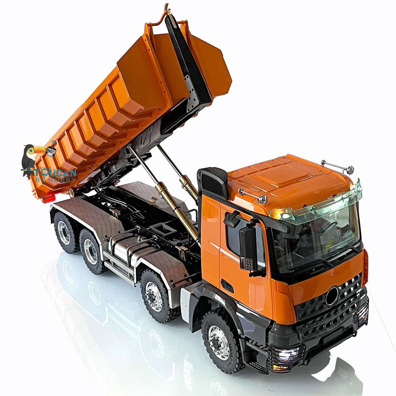 LESU 1/14 8X8 Hydraulic RC Dumper Truck for K3363 Roll On Off Remote Control Tipper Tamiyay Electric Car Model Toys Thzh1309 4