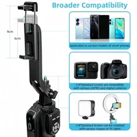 220cm Extendable Phone Tripod Stand with Gimbal Handle & Remote - Anti-Shake Selfie Stick for Mobile Camera - Image 5