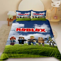 Housse de couette Roblox, ensemble de literie pour adolescents, housse de couette douce, décoration de chambre à coucher, dortoir, cadeaux d'anniversaire 6