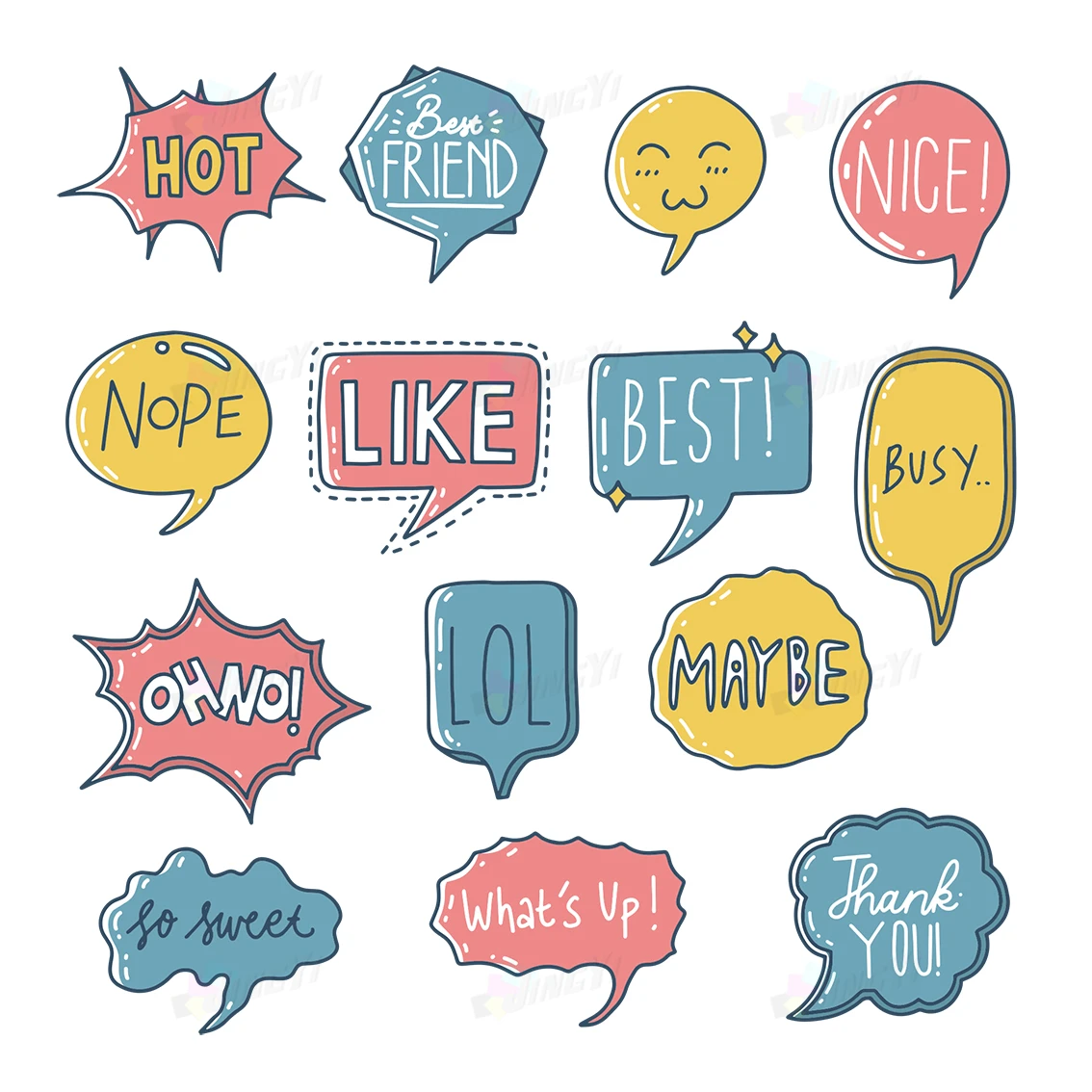 Wholesale Photo Booth Props, 14pcs/set, Photo Booth Props, One side