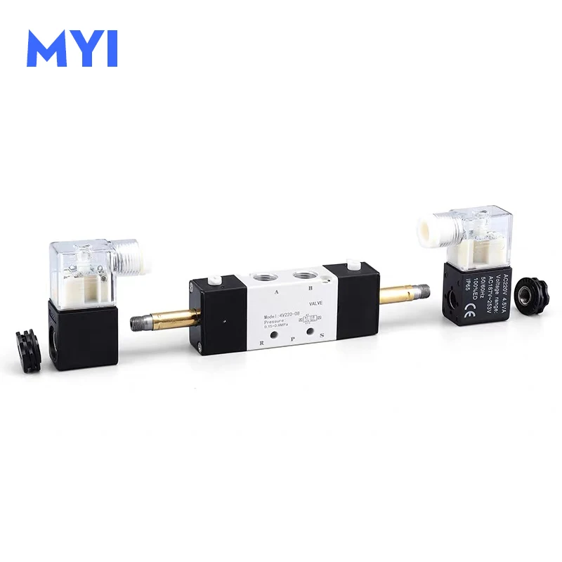 4V120-06 4V220-08 4V320-10 4V420-15  ̵ַ  5/2   Ʈ   DC24V AC220V