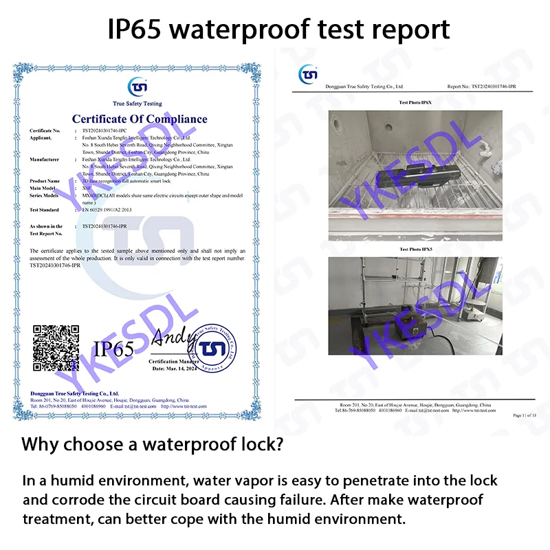 Waterproof Outdoor Smart Lock Wifi Alexa Tuya APP Aluminium Alloy Material Fingerprint Password Smart Door Lock With Camera - Image 5