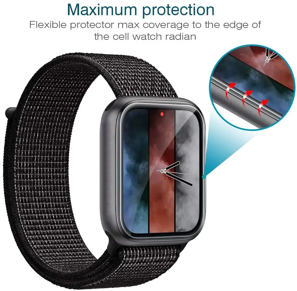 Screen Protector For Apple Watch 44mm 40mm 45mm 41mm 38mm 42mm iWatch 6 SE 5 4 3 2 1 HD Protective Film Apple watch series 7 8