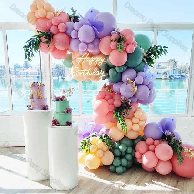 Pastel Rainbow Birthday Decorations  Pastel Rainbow Party Decorations -  151pcs - Aliexpress