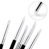 5Pcs/Set Silicone Nail Art Pen Brush UV Gel Polish Tip 3D Image DIY Dotting Polish Brushes Sculpture Pen DIY Manicure Tool 6