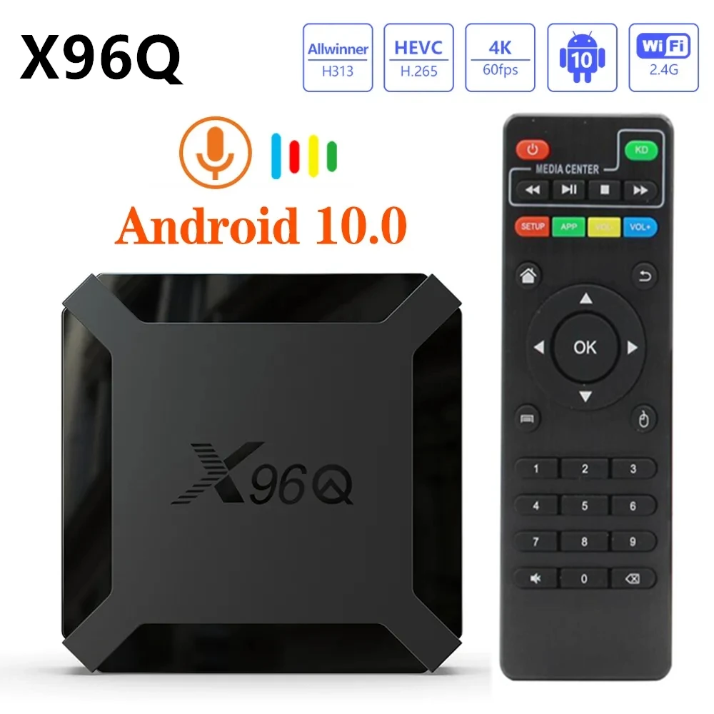 

ТВ-приставка X96Q, Android 2,4, Allwinner H313, 4 ядра, 4K, G, Wi-Fi, Google Player, Youtube X96, 1 ГБ, 8 ГБ, ТВ-приставка