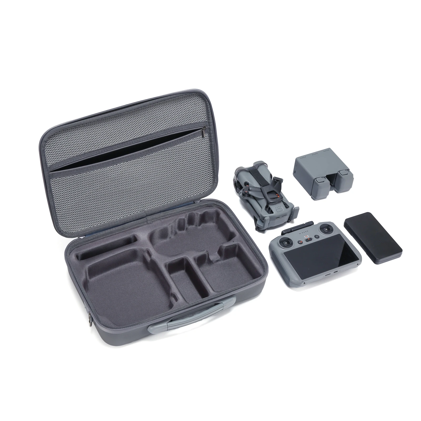 Bandoulière ajustable du sac de rangement pour DJI Mini 5 Pro, porté en travers du corps pour une mobilité optimale.