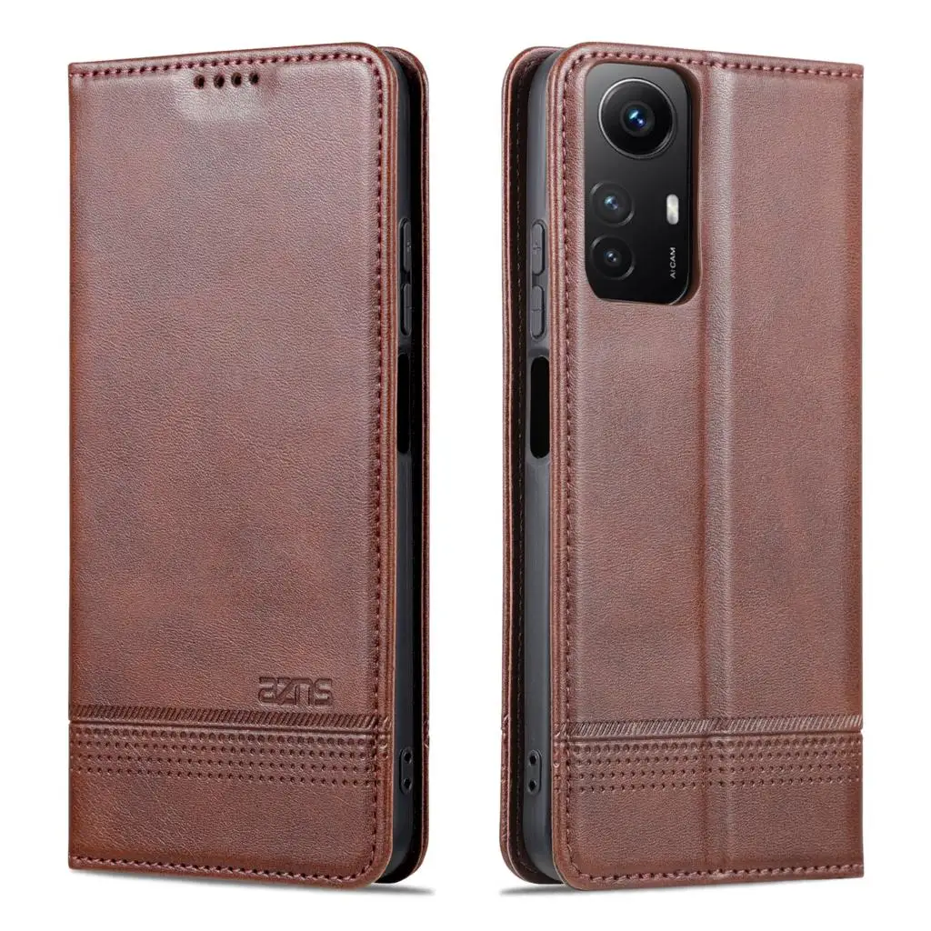 Capa de Telefone de Couro Flip para Xiaomi Redmi Nota 12s Cartão de Capa de Livro