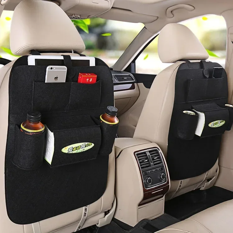 Car Backseat Organizer with Tissue Box Tablet Holder Auto Back