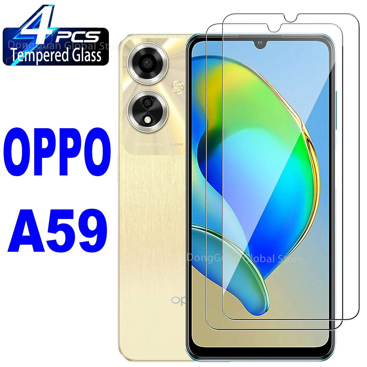 

2/4Pcs Tempered Glass For Oppo A59 Screen Protector Glass Film