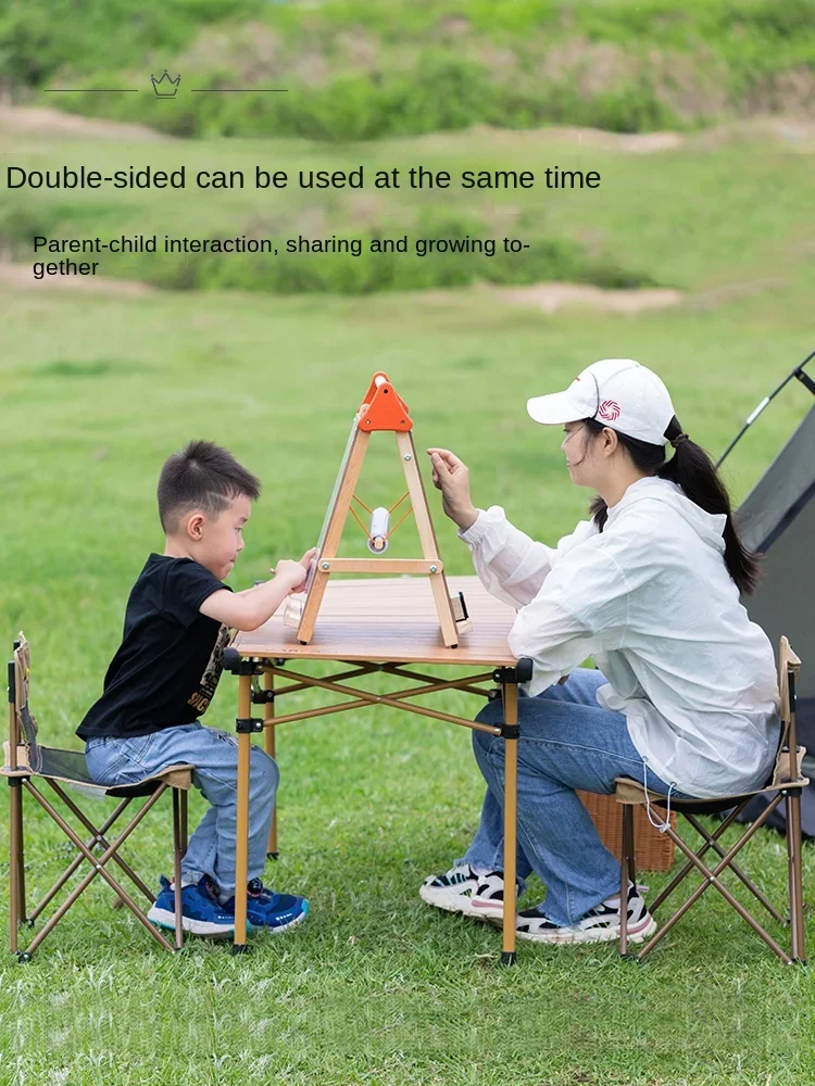 Small natural wooden painting stand tripod display stand children's painting display handicrafts frame sketch board