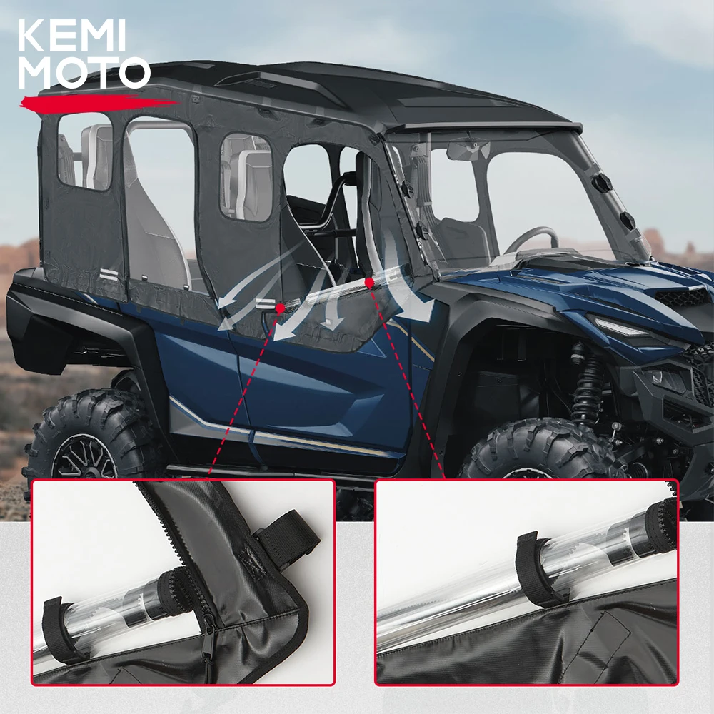 

Обновленный мягкий Корпус кабины UTV, совместимый с Yamaha Wolverine X4/SE 2018-2020, водонепроницаемый с прочной молнией