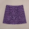 Animal Print Skirt Summer Purple Leopard Pattern Harajuku Casual A-line Skirts Cute Mini Skirt Female Pattern Oversize Clothing 3
