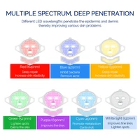 Silicone LED Facial Mask 7 Colors Photon Beauty Face Neck Care Mask Skin Whitening Skin Rejuvenation mascara faciales led 5
