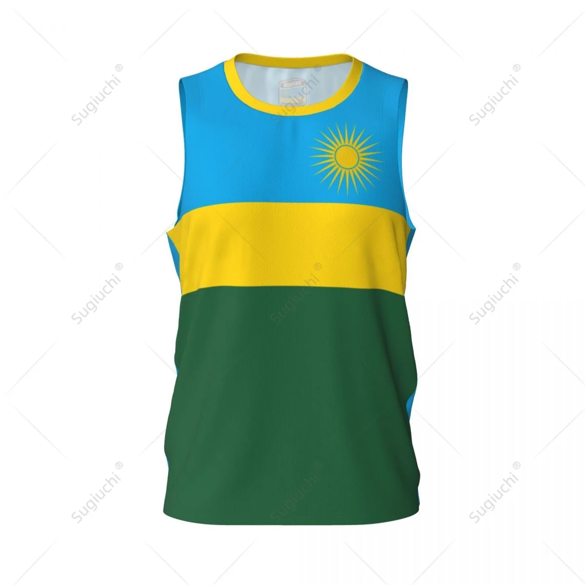 Rwanda Flag Men Basketball Sports Running Fitness Multifunction Sleeveless tshirt Exclusive Name Nunber