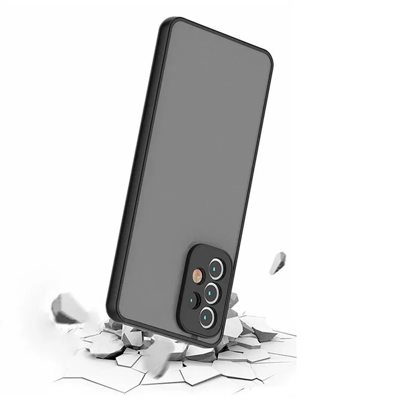 Luxury Hybrid Matte Hard Back Cover with Silicone Soft Shell