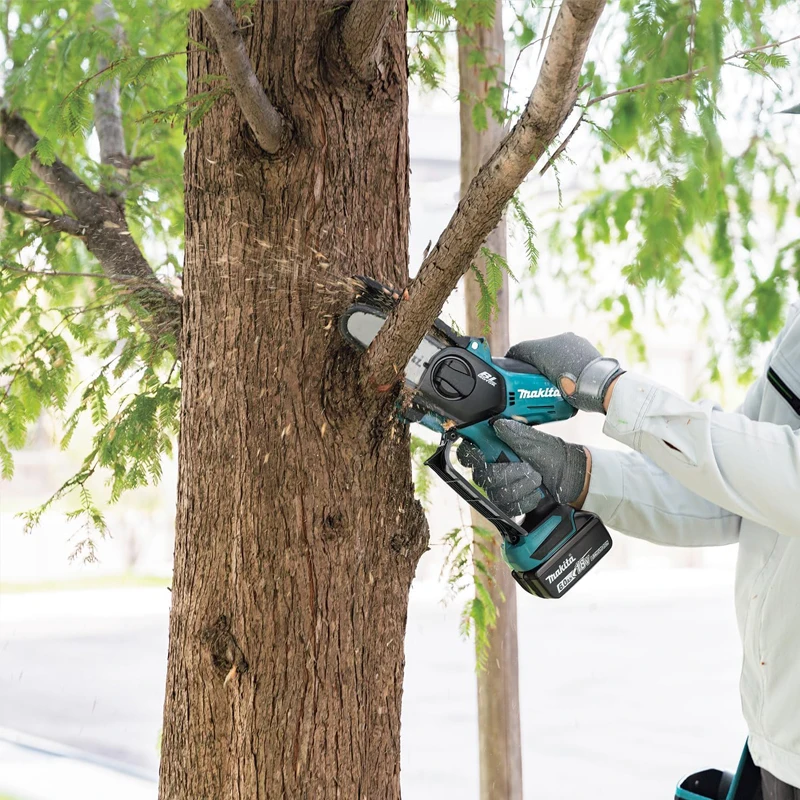 Makita DUC101Z 18V 리튬 이온 LXT 브러시리스 전정톱, 야외 목재 트림 슬라이싱, 조정 가능한 고성능 전동 공구, 100mm