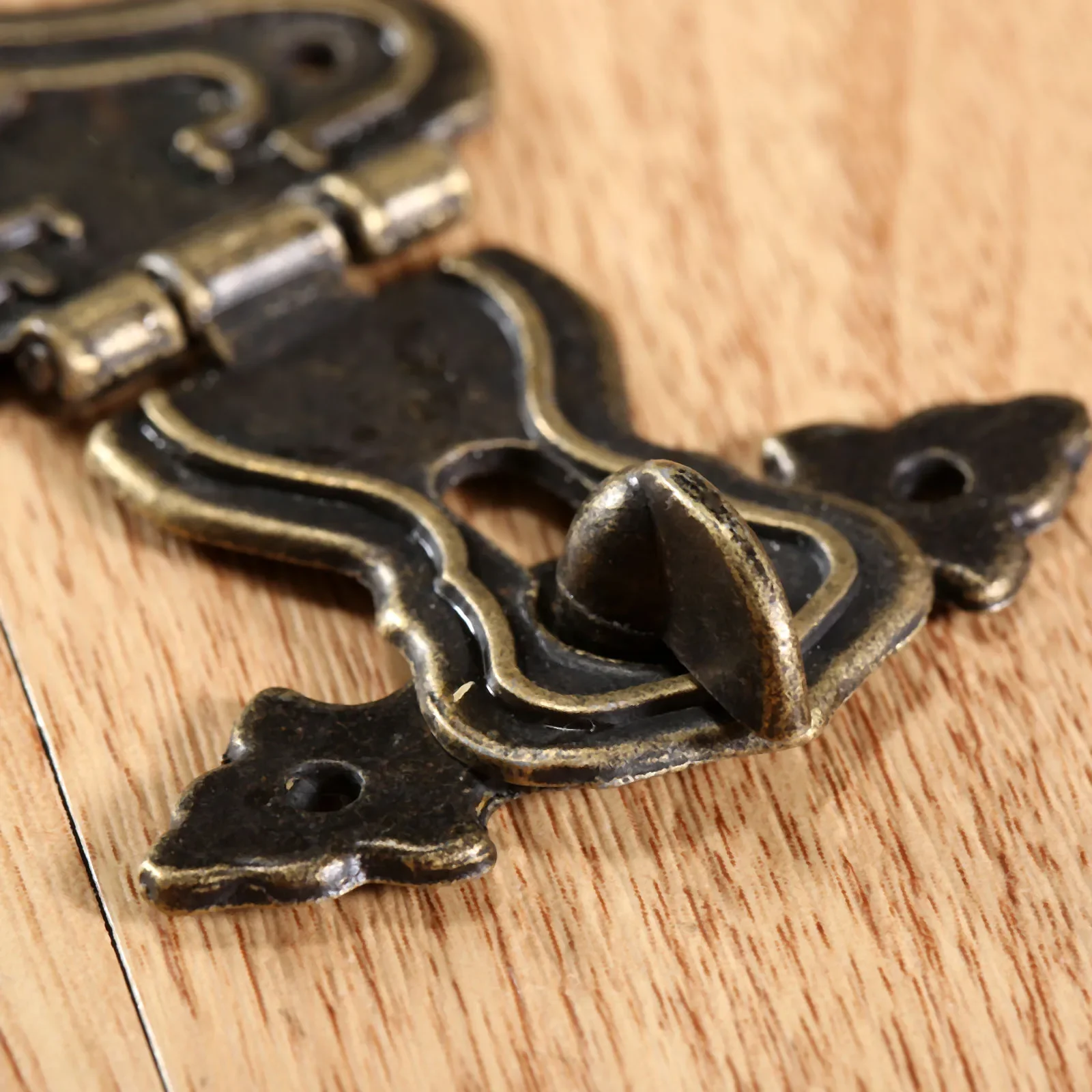 1x Antique Metal Lock 63x47mm Decorative Hasps Hook Gift Wooden Jewelry Box Padlock Screws Vintage Furniture Hardware furniture hardware toggle latches jewelry box hasps decorative latches