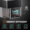 12 Volt Refrigerator, 59QT(55L) Electric Cooler, 12V Fridge APP Control, 12V Cooler -4℉~68℉, Portable Freezer 12/24V DC 110-240V 4