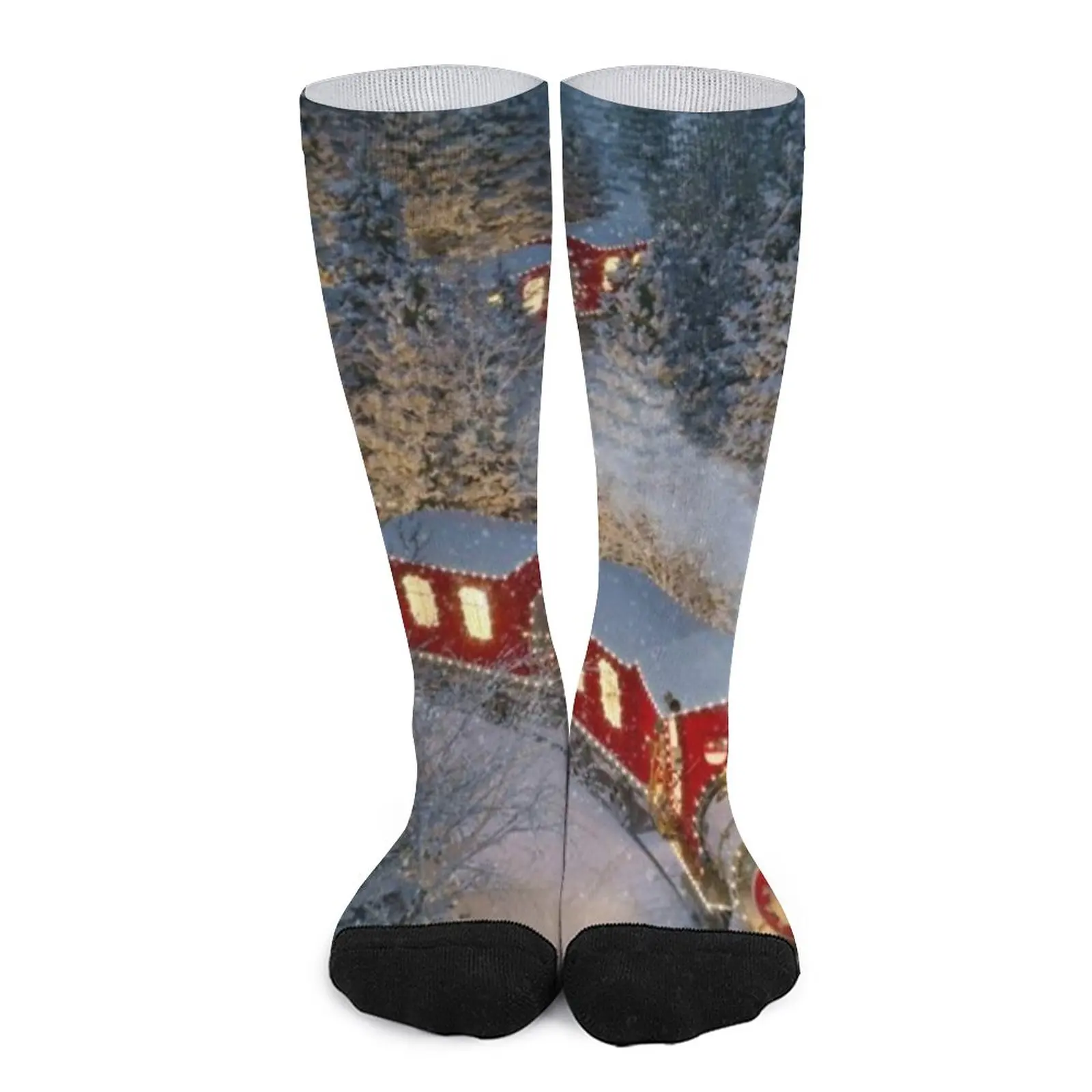 Christmas Train Socks Men's winter thermal socks winter socks socks Men's cartoon socks