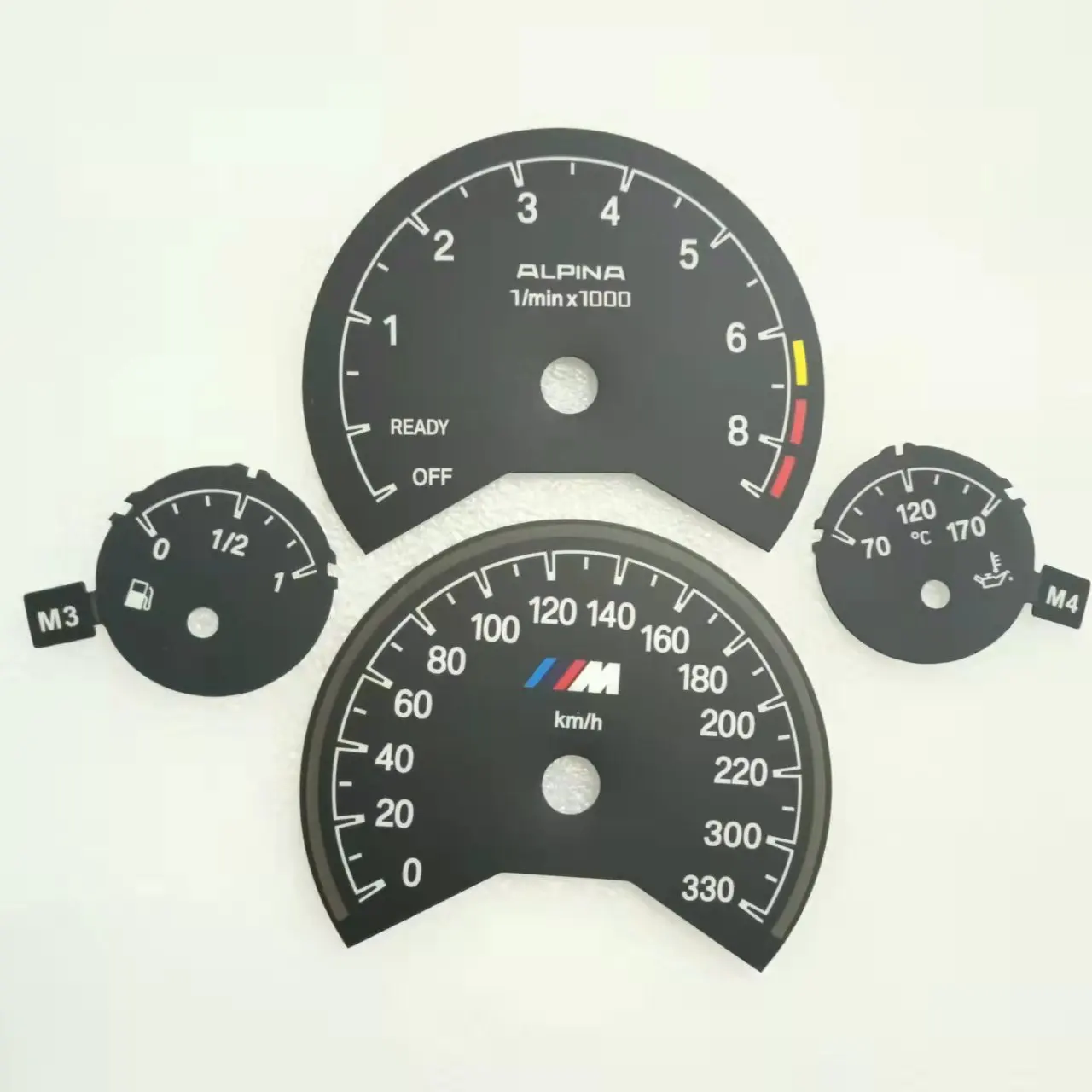 For Bmw 3 Series Half Display Gauge Cluster Faces Overlay Upgrade For