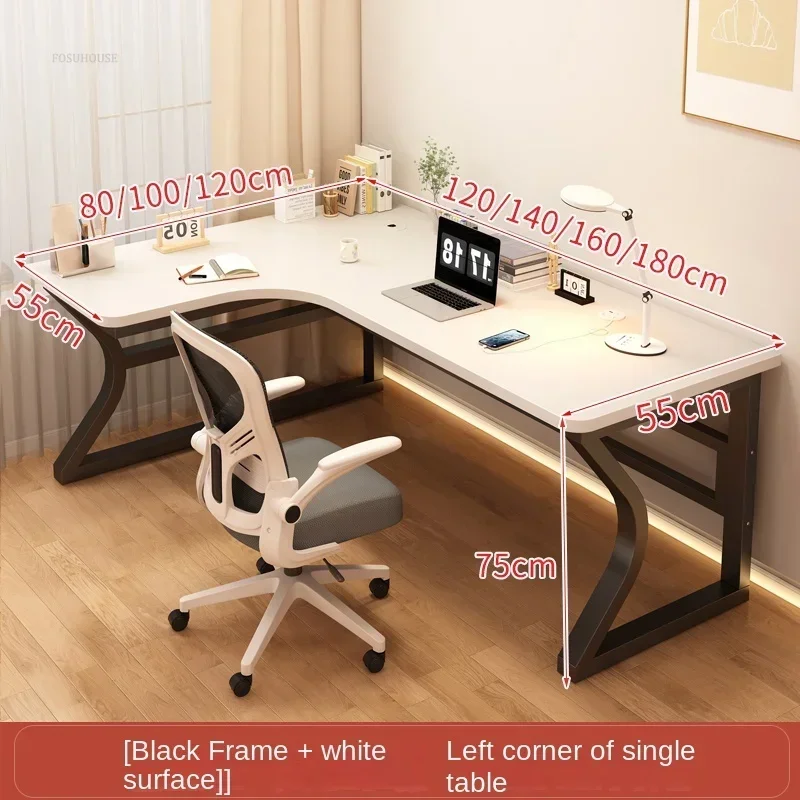 שולחנות מחשב פינתיים בצורת L לחדר שינה, ללימודים ולקריאה, שולחן פשוט למשרד, שולחן משחקים לבית