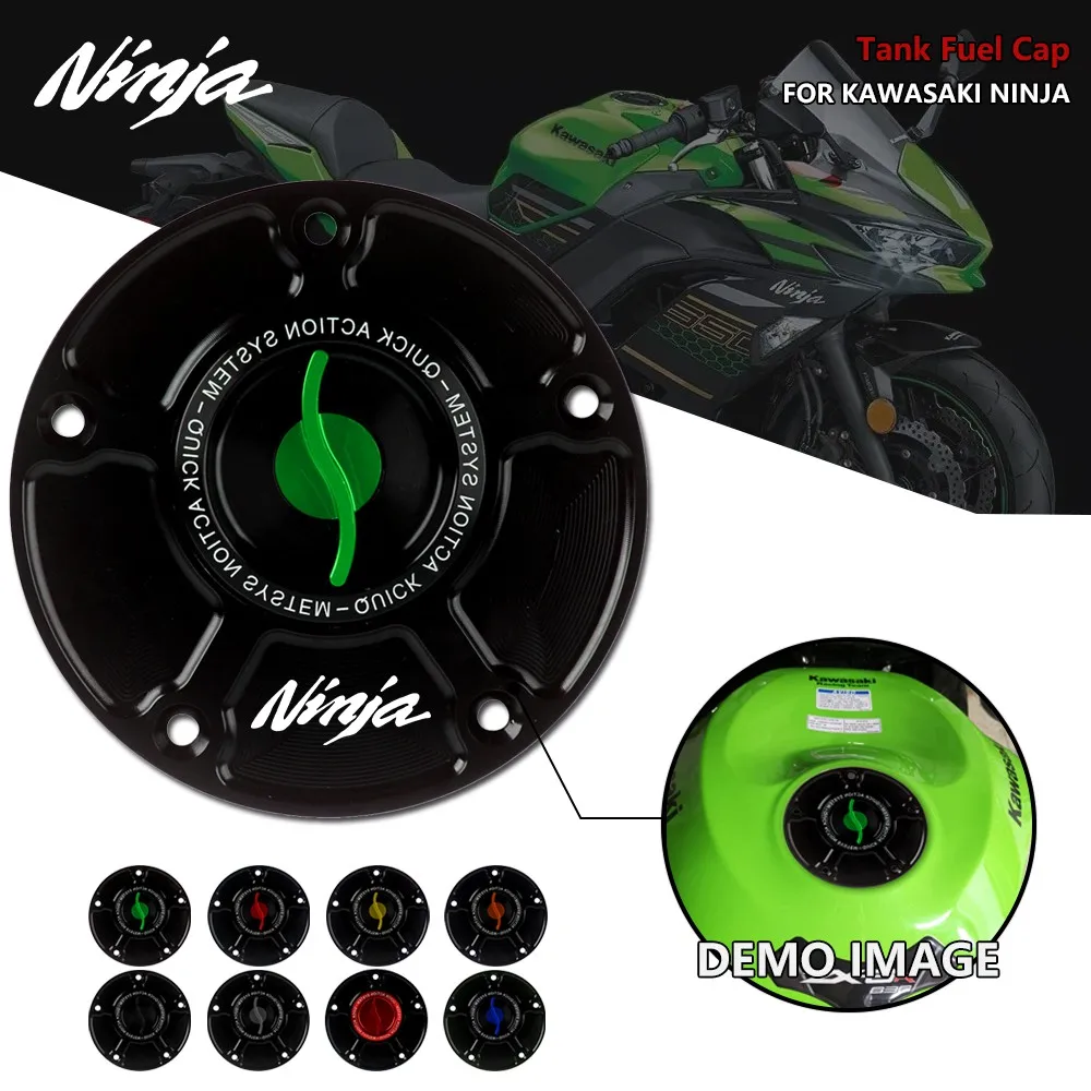 

Motorcycle Accessories New For KAWASAKI NINJA H2 H2R ZZR1400 ZX6R ZX10R RR ER6R CNC Fuel Tank Cap Keyless Oil Gas Cover