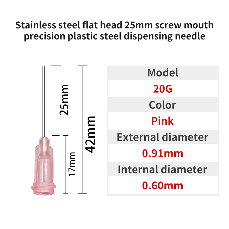 Blunt Tip Dispensing Needle 16 Gauge 1 Inch 45 Degrees Bent Flow, Silver Tone, 24pcs