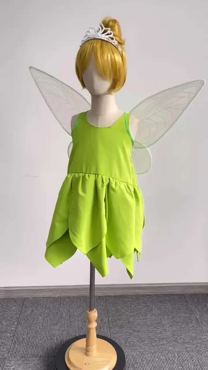 slim fit dress slacks Fairy Tinkerbell Costume Green Tinkerbell Outfits Cosplay Costume Adul –  Lydiacosplay main image 1