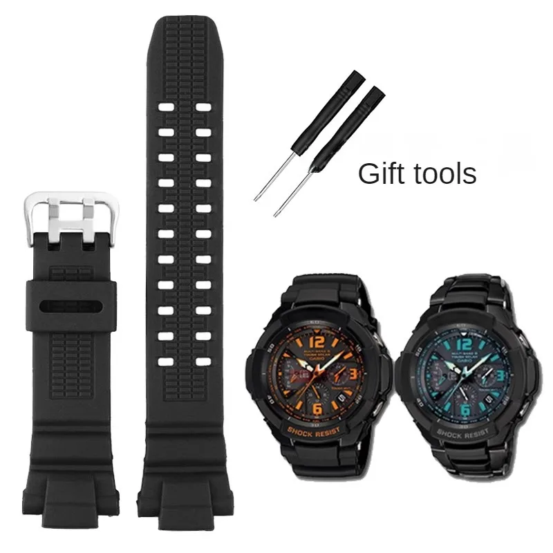

Silicone Replacement Watch Band Substitute GW-3000B/3500B/2500B/G-1500 Series Convex Interface Resin Rubber Watch Band
