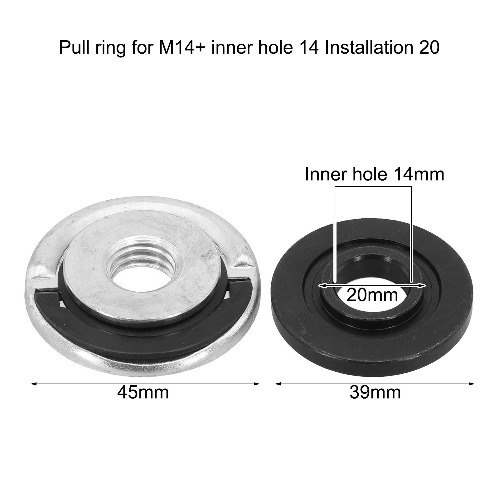 Für M14 Quick Release Selbstsichernde Schleifer Drücken Platte Winkel Grinder Flansch Mutter Power Chuck Set Ersatz Spann Werkzeug – Detail 9