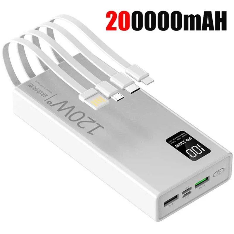 ตัวเลือกสินค้า พาวเวอร์แบงค์ 4-ใน-1 ความจุ 500000mAh ชาร์จเร็ว 120W พกพาสะดวก
