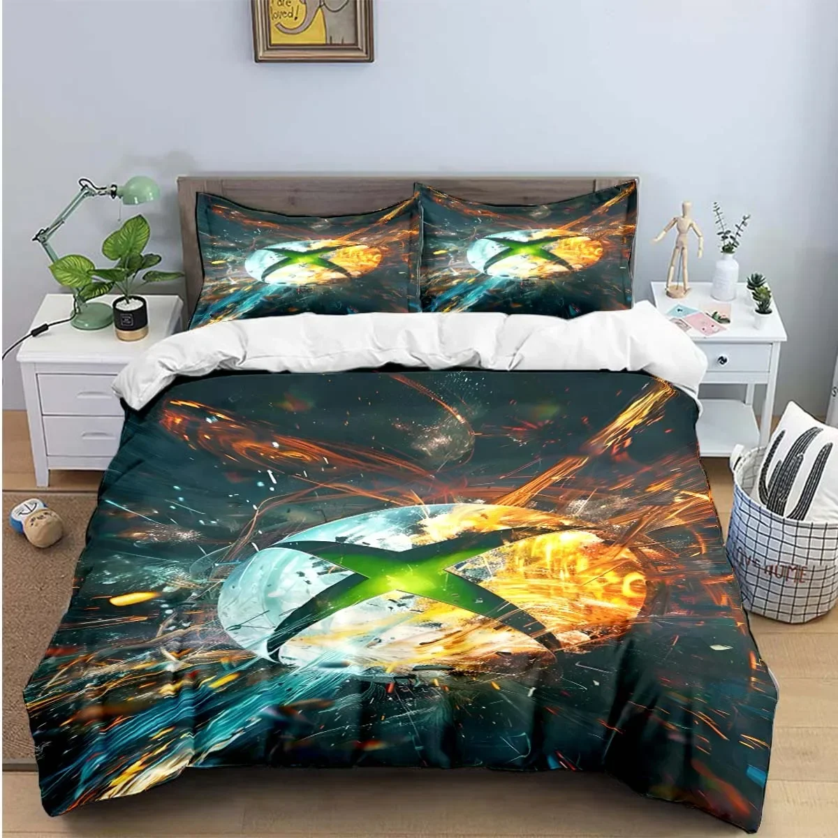 Cool Gamer X-XBox Print Bedding Sets Exquisite Bed Supplies Set Duvet Cover Bed Comforter Set Bedding Set Luxury Gift 3